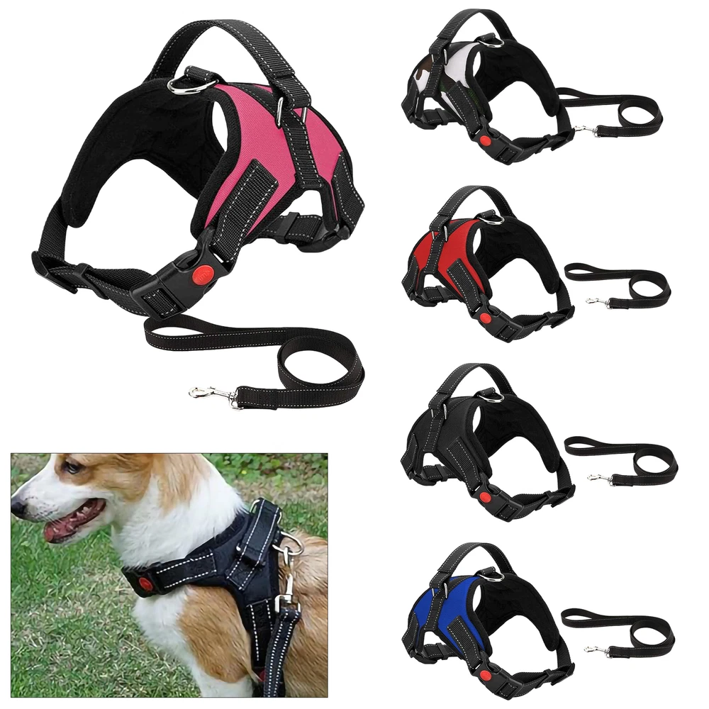 Dog Harness No Pull Adjustable Strong Anti-Pull for Puppy Small Medium Large