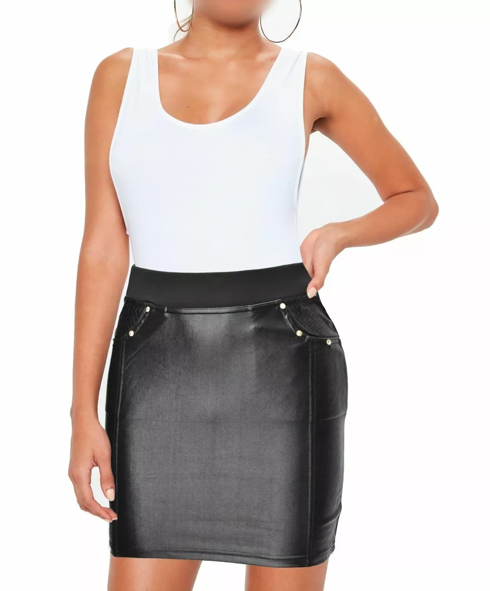 Asos Collection Pencil Skirt In Leather Look 54  Asos  Lookastic