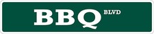  Aluminum Bbq 4" x 18" Metal Novelty Street Sign SS 503