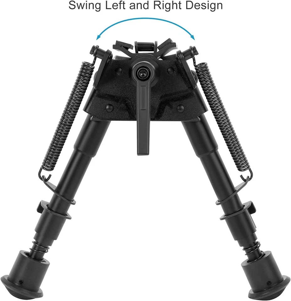 6" to 9" Pivot/Rotating Bipod with Adjustable Leg with spring return for hunting - Image 4 of 4