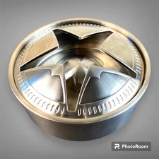 Marlboro Silver toned Metal Ashtray 2 piece Star Lid Texas Americana