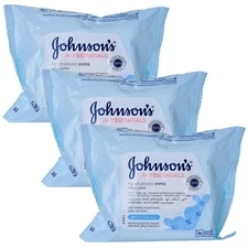 Pack of (3) New Johnson's Daily Essentials Nourishing 25 Wipes