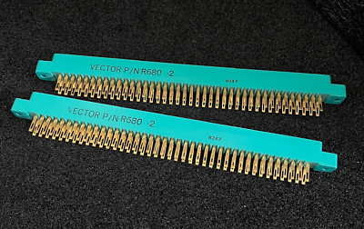 2pc VECTOR R680-2 80-Pos EDGE CARD CONNECTOR 0.125 **NOS