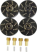 4Pcs 13G Brass Wheel Weights with 7Mm Wheel Hex Hub Extended Wheel Hubs Adapter 