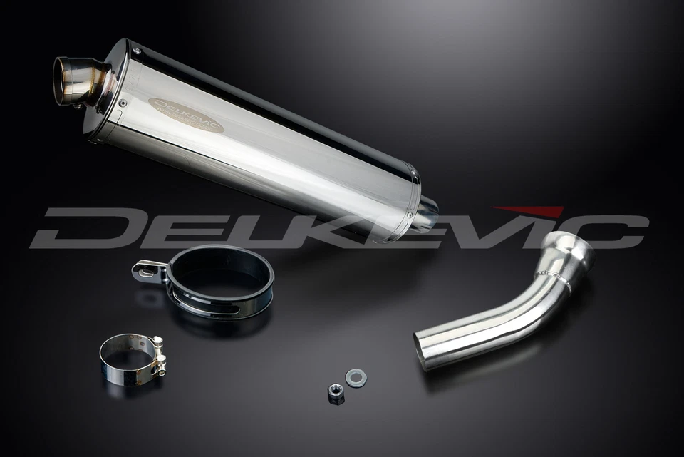 BMW K1200R 2005-2009 Delkevic Slip On 18" Oval Stainless Exhaust Muffler Kit - Image 3 of 4