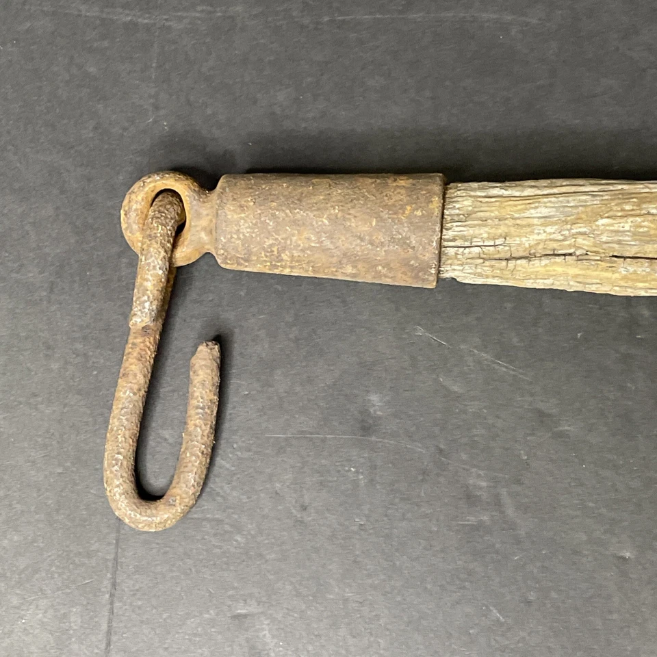 Antique c1860s Primitive Wood Wooden 24” Singletree Swingletree Carriage Yoke - Image 2 of 4