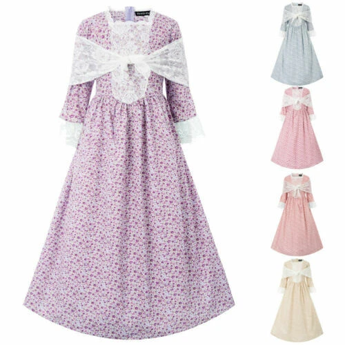 Full Length Long Sleeve Dresses for Girls 2-16 Years