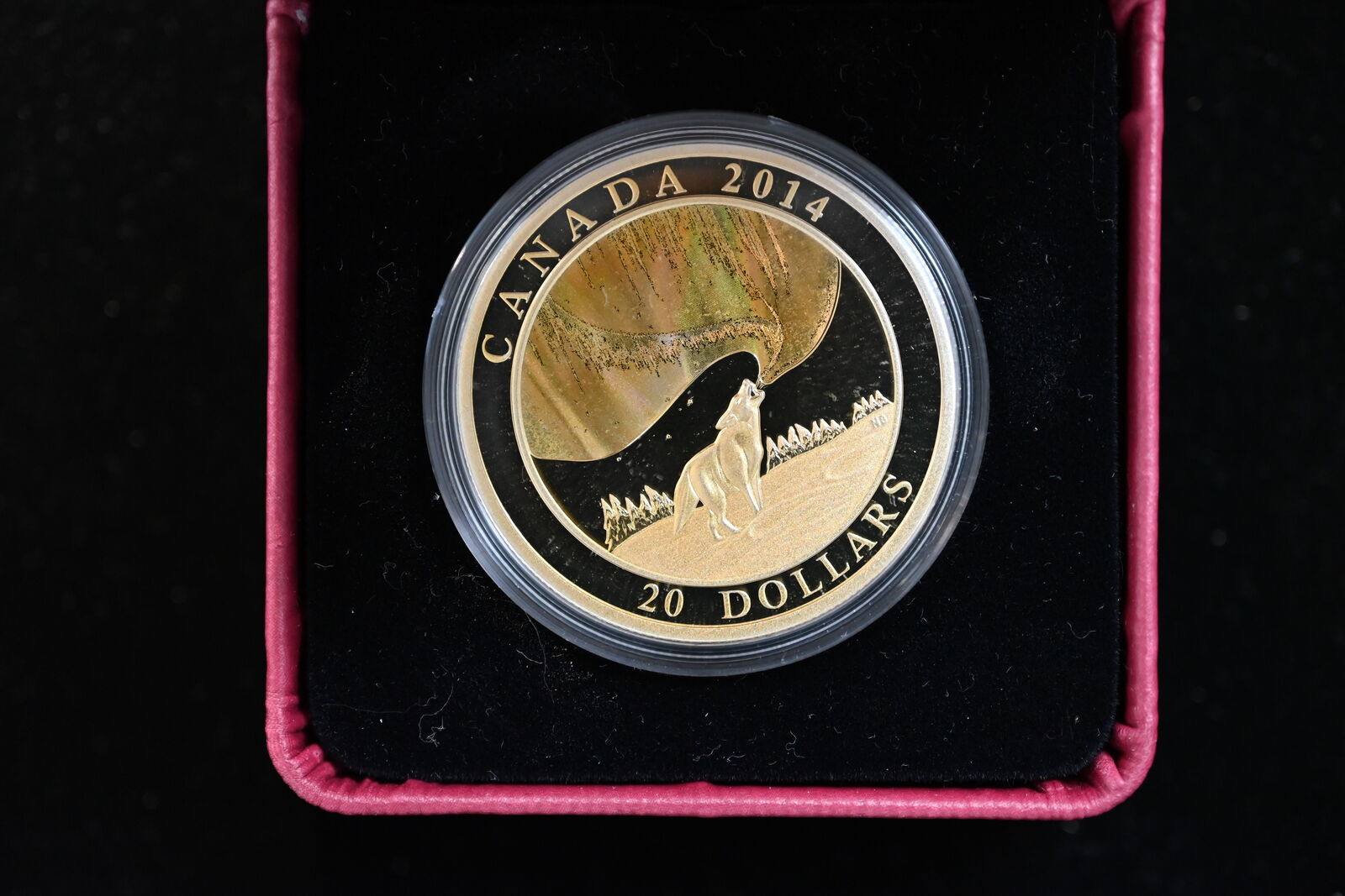 2014 Canada. 20 Dollars. "A Story of the Northern Lights: Howling Wolf".
