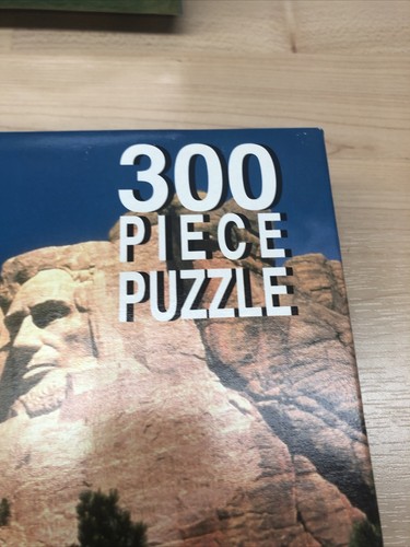 2- 300 Piece Puzzles. Eiffel Tower & Mount Rushmore Small Easy 12”x8” Collector - Picture 4 of 8