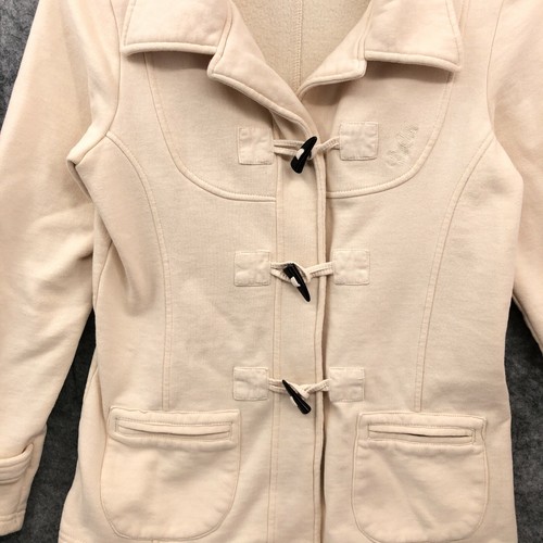 Rip Curl Jacket Womens Large Beige Long Sleeve Toggle Closure Bayans Fleece - Picture 2 of 12