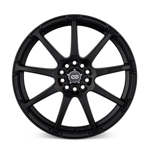 17x8 +45 Enkei EDR9 5x100/5x114.3 Black Paint Wheels (Set of 4) - Picture 2 of 2