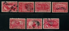 United States #Q1-Q6, Q12 Used Parcel Post Stamps