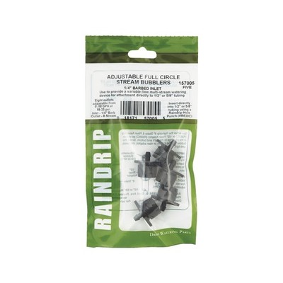 Raindrip 157005B 30 PSI 0 to 13 GPH Adjustable Stream Spray Bubbler 1/4 in. Barb