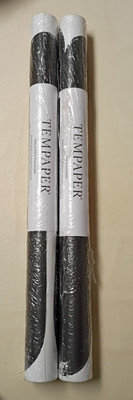 2 Rolls Tempaper  White/Black Wiggle Room Removable Peel Stick Wallpaper BB14035