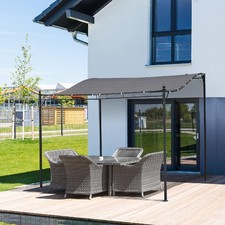 VivaGarden Pergola da Esterno in Metallo/Poliestere 3x3 m colore Grigio