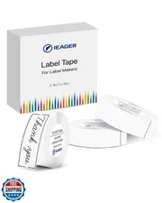 iEager Label Maker Tape, 15mm x 6m, White Continue Sticker Thermal Paper, Hou