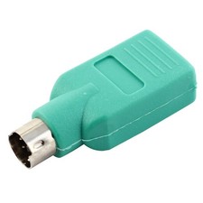PS/2 Male USB Female Adapter Plug for Mouse and Keyboard