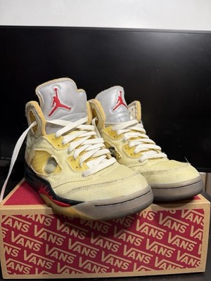 Jordan Air Jordan 5 Retro SP x Off-White Sail Ivory SIZE 7