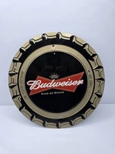 Budweiser King Of Beers Bottle Cap Metal Sign