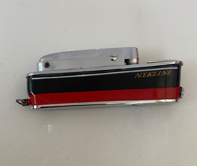 VTG 40 s 50's Sarome Cruiser Ship Lighter Collectible Chrome Finish Black & Red