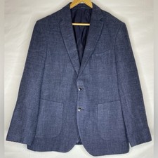 Rodd  Gunn Wool Linen Blend The Cascades Sports Fit Jacket Navy Blue