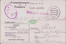B22897 Postkarte Kriegsgefangenenpost Besetztes Gebiet Frankreich Zensur Stalag