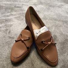 M&S Autograph Ladies Leather Apricot Loafer Slip On Shoes Size Size 5 REP £59