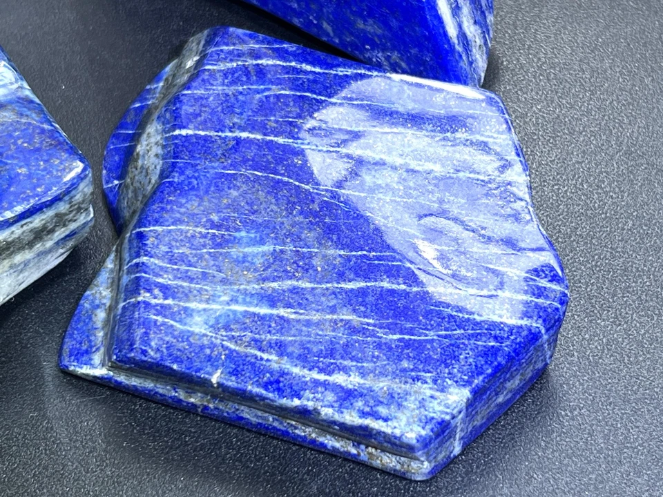Large Blue Lapis Lazuli Freeform Polished Slab Boulders Gemstone Decor - Image 3 of 4
