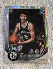 2025-26 Bowman Chrome NOLAN TRAORE Silver Wave RC /399 Nets