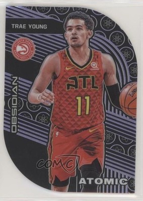 2019-20 Panini Obsidian Atomic Electric Etch Purple 7/50 Trae Young #11 x3y
