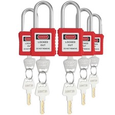 Lucchetti di sicurezza Lock Tagout con chiavi antiruggine e impermeabili set 5 p