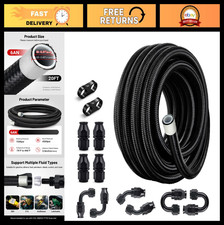 6an Ptfe Fuel Line Kit - 20ft Nylon Braided Hose For E85 An6 516 Id Fuel Line 6an Ptfe Fuel Line Kit - 20ft Nylon Braided Hose For E85 An6 516 Id Fuel Line