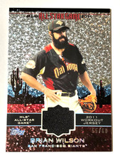 Brian Wilson 2011 Topps All-Star Stitches Relics Patch Platinum /60