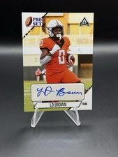 LD Brown 2021 Pro Set College Football White AUTO RC Oklahoma State