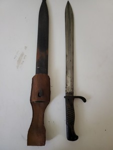 WW1 Seitengewehr 98 Bayonet from Gewehr 98 Rifle, Scabbard 14"+ Handle Solingen