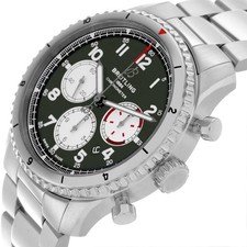Breitling Aviator 8 B01 Curtiss Warhawk Steel Mens Watch AB0119 Box Card 5