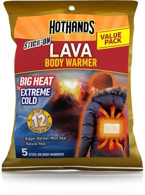 HOTHANDS LAVA - Body Warmers - Up to 12 Hours of Consistent 6'' x 8'', White 