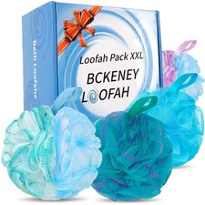 75g Extra Large Bath Loofah Sponge Body Scrubber Soft Mesh Shower Pouf