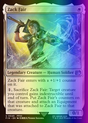 MTG Magic the Gathering Zack Fair (45/781) Final Fantasy NM FOIL