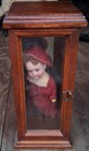 Tiny 8" Theodor Recknagel Bisque German Cabinet Doll W Original felt outfit 1900 — photo 3