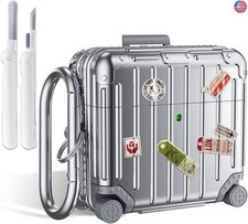 KOREDA Compatible with AirPods 4 Case Cover, Funny Suitcase Design Case for