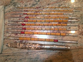 VINTAGE CUSTOM 10 PIECE BAMBOO FLY ROD 8 1/2 FOOT