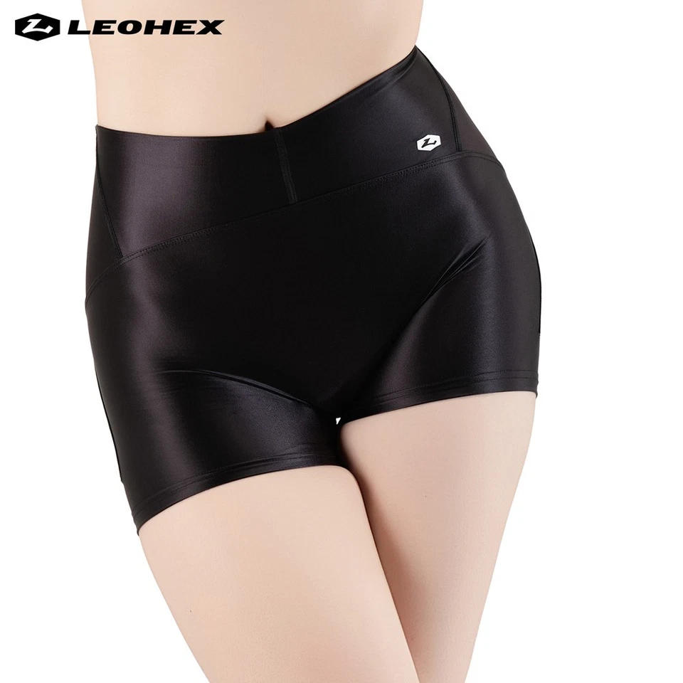 LEOHEX Damen Glitzer Oil Leggings Workout Yoga Tight Stretch Atmungsaktiv Jogger - Bild 2 von 4