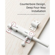 Premium 304 Stainless Steel Door Bolt with Padlock Hole and Screws Pack