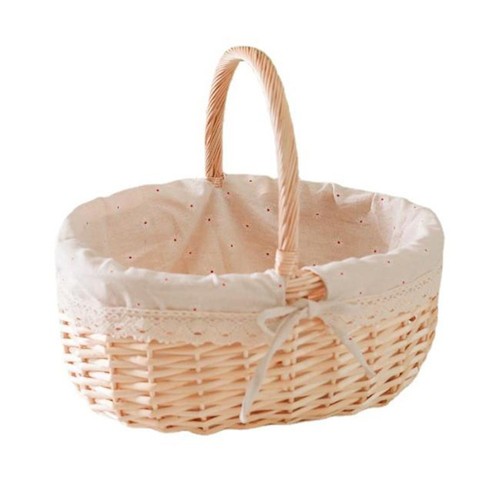 2PZ Cestini per Verdure in Rattan per Organizzazione e Conservazione Efficiente