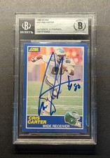 CRIS CARTER Rookie Auto 1989 Score BGS Authentic Inscribed Auto RC