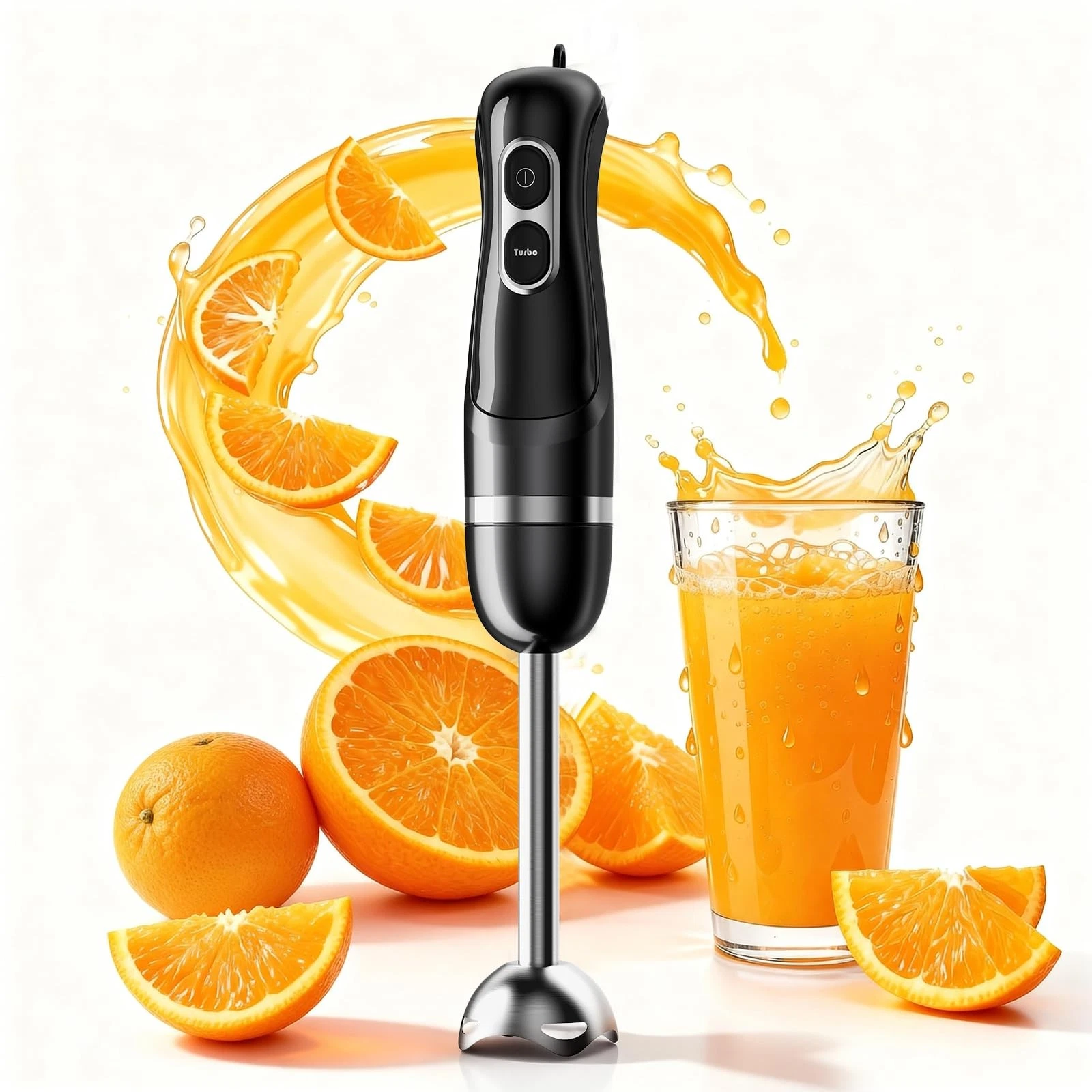 Immersion Blender Handheld, Corded Electric Blenders hand blender wand, Black
Opens in a new window