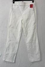 Spanx Womens Jeans Straight Leg High Rise Pull On White Size Large NWT