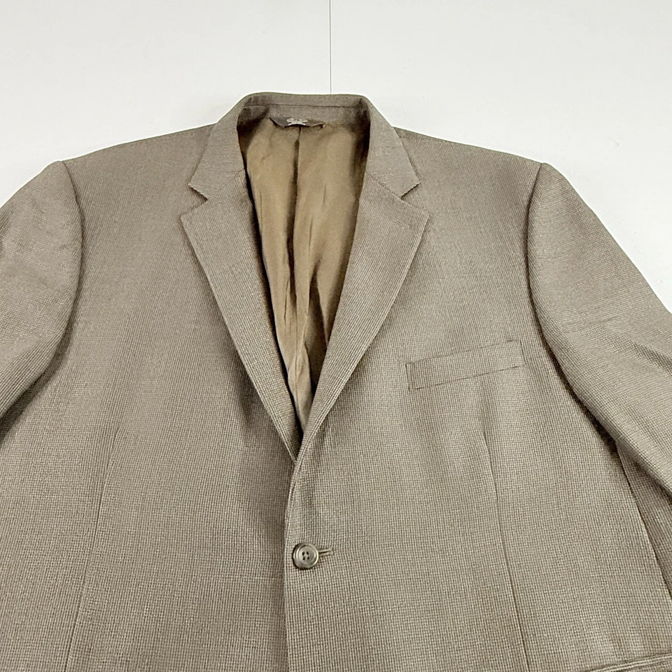 Blazer Pronto Uomo Platino Para Hombres 48S Marrón Cuadros 100% Lana Preppy Abrigo Deportivo Foto 4 de 4