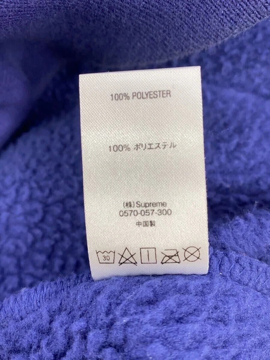 Felpa con cappuccio Supreme Sparse Applique L poliestere BLU